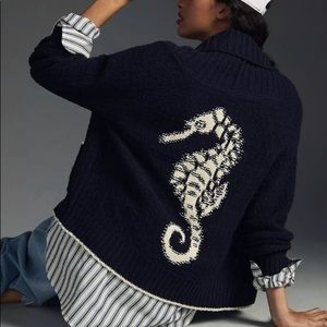 Anthropologie Maeve Seahorse Cardigan NWT